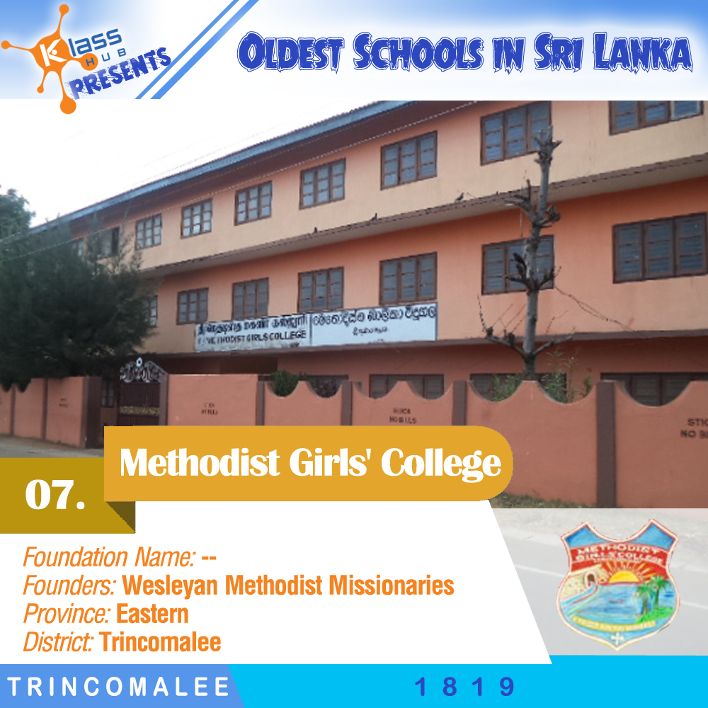 7. Methodist Girls' College, Trincomalee