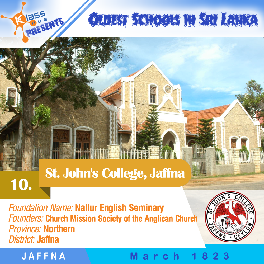 10. St. John's College, Jaffna