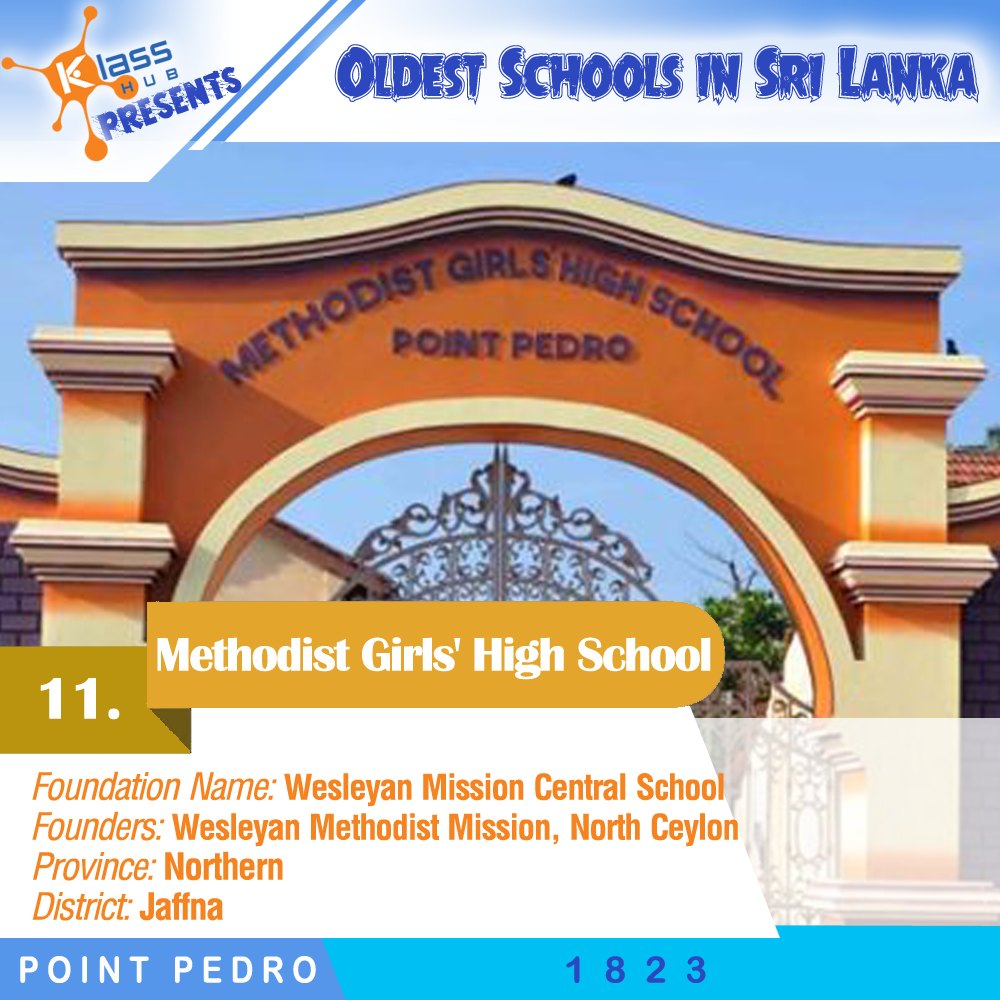 11. Methodist Girls' High School, Point Pedro