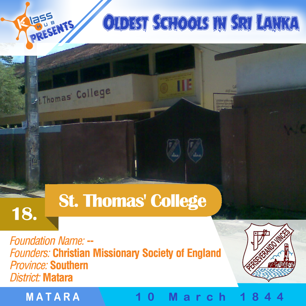 18. St. Thomas' College, Matara