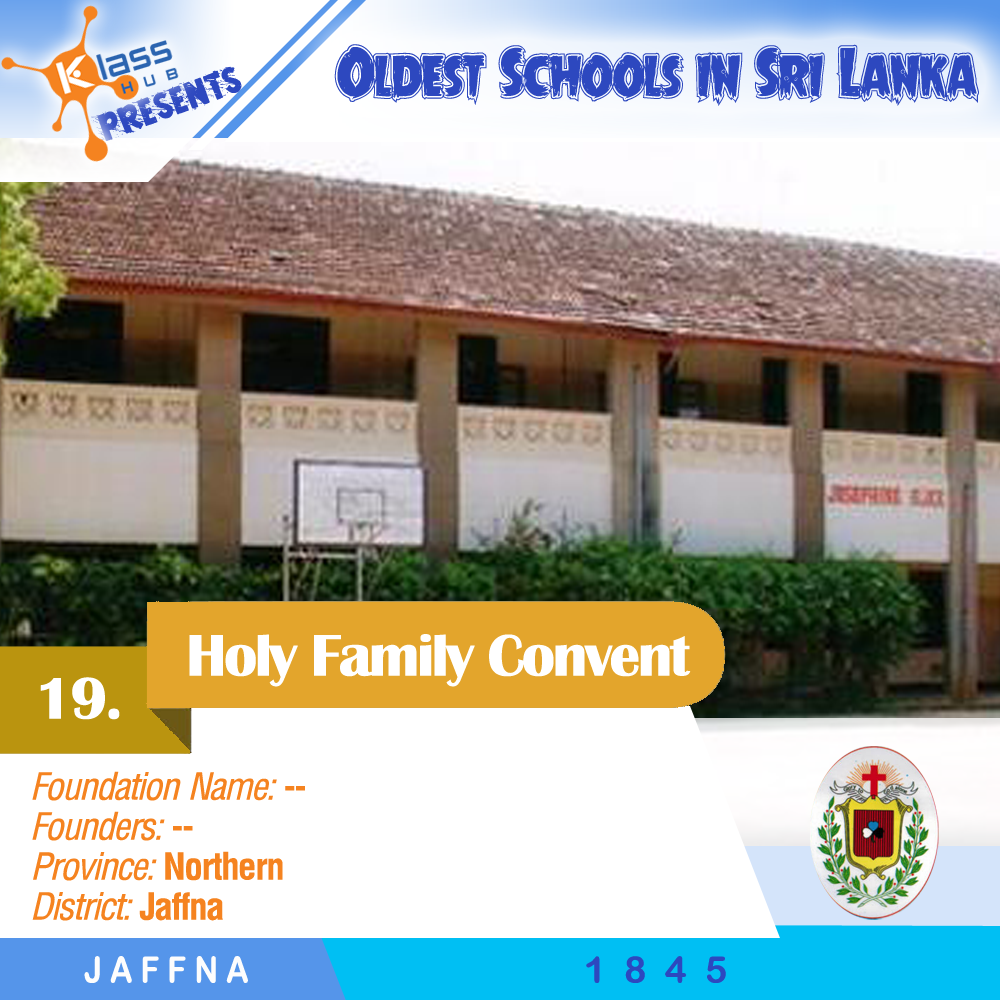 19. Holy Family Convent, Jaffna