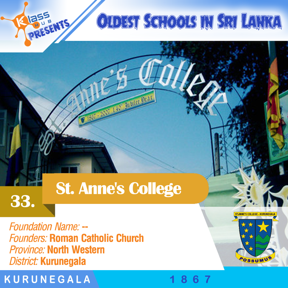 33. St. Anne's College, Kurunegala