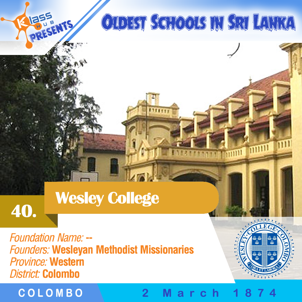 40. Wesley College, Colombo